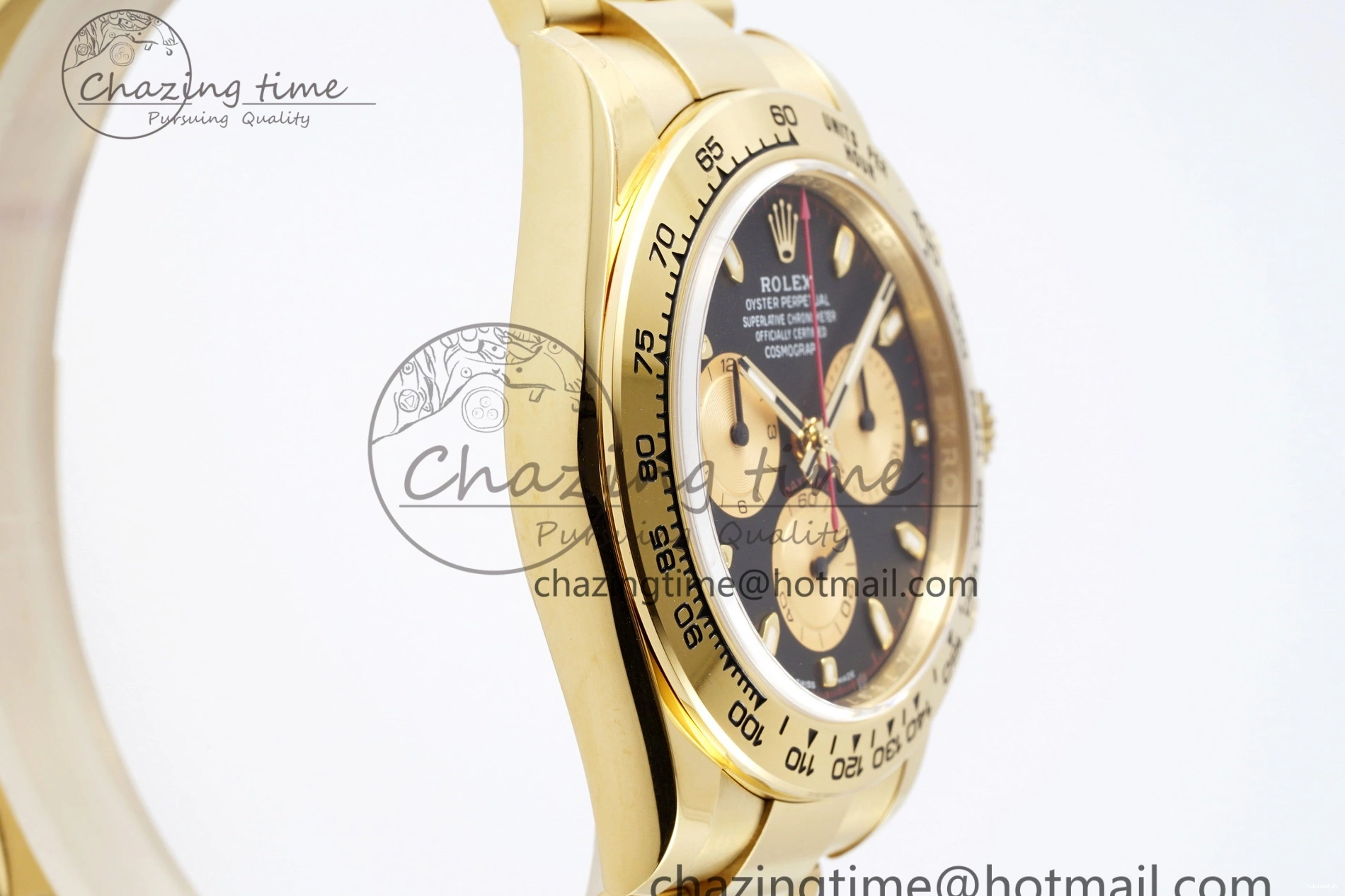 1:1 BTF Best SA4130 Daytona Black YG Bracelet Edition on 116508 YG Dial 0109